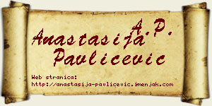 Anastasija Pavličević vizit kartica